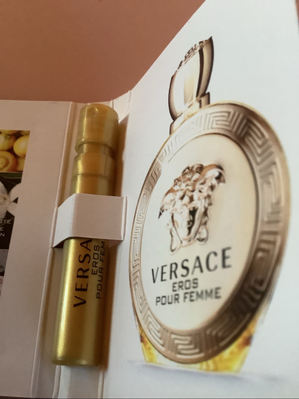 Versace Metallic Gold Sample Eau de Parfum Card sample perfume